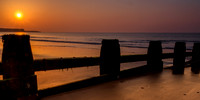 Sunrise over the groynes